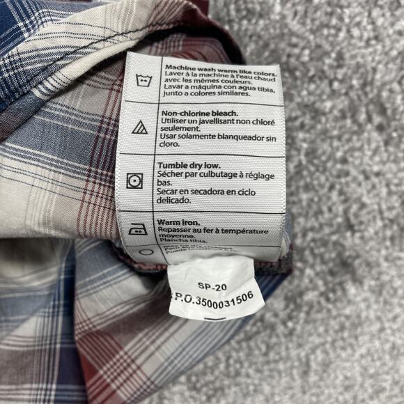 Carhartt Button Up Shirt Mens Large Relaxed Fit Plaid Short Sleeve Outdoors - Picture 5 of 9